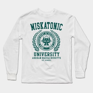 CTHULU AND LOVECRAFT - MISKATONIC UNIVERSITY Long Sleeve T-Shirt